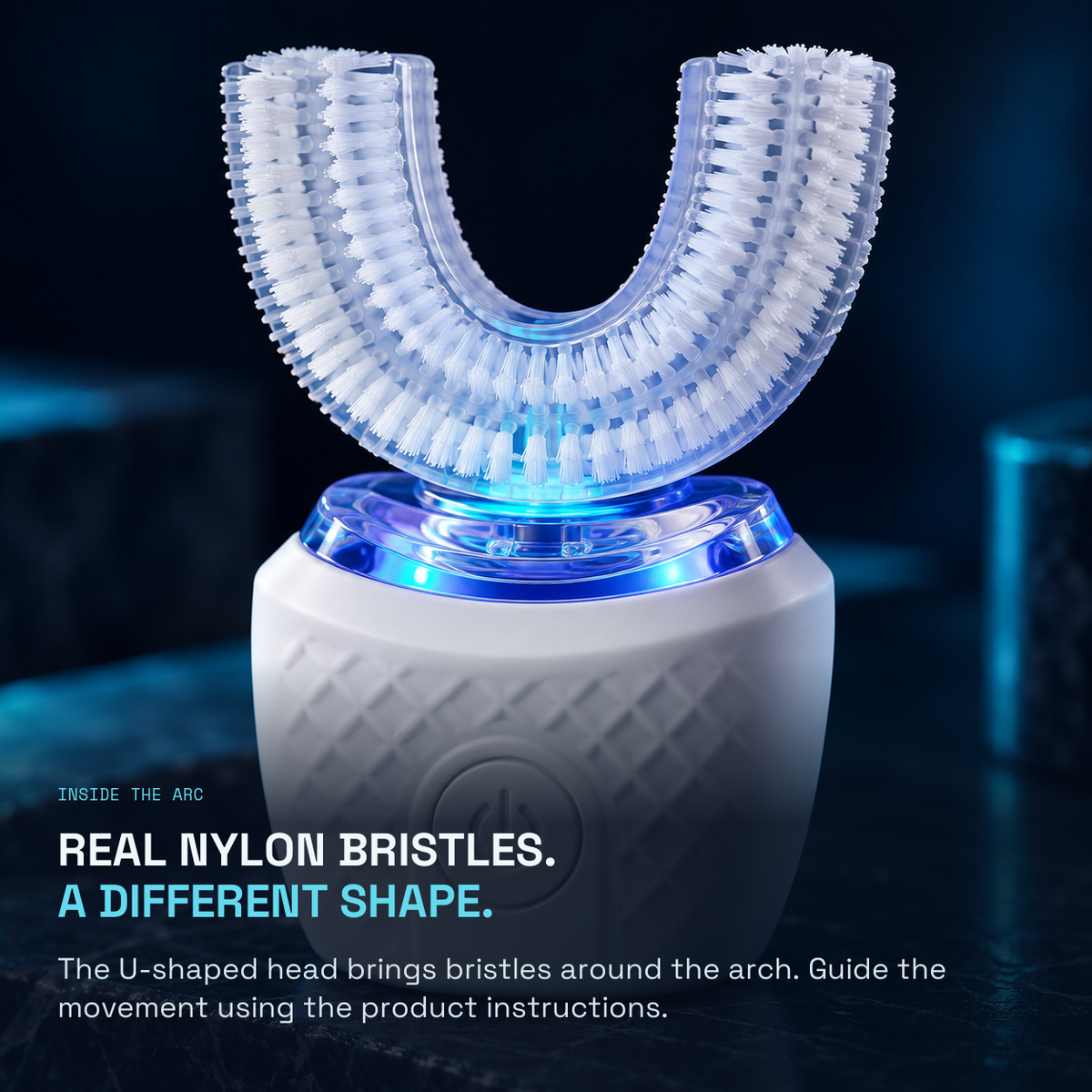 ARC™ — REAL NYLON BRISTLES. A DIFFERENT SHAPE.