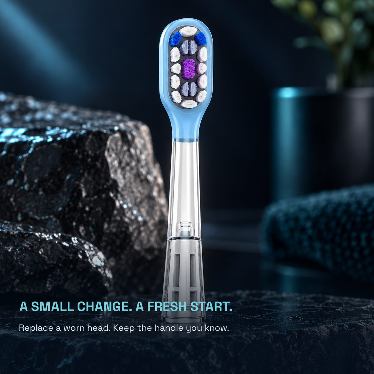 sonic heads — A SMALL CHANGE. A FRESH START. Replace a worn head. Keep the handle you know.