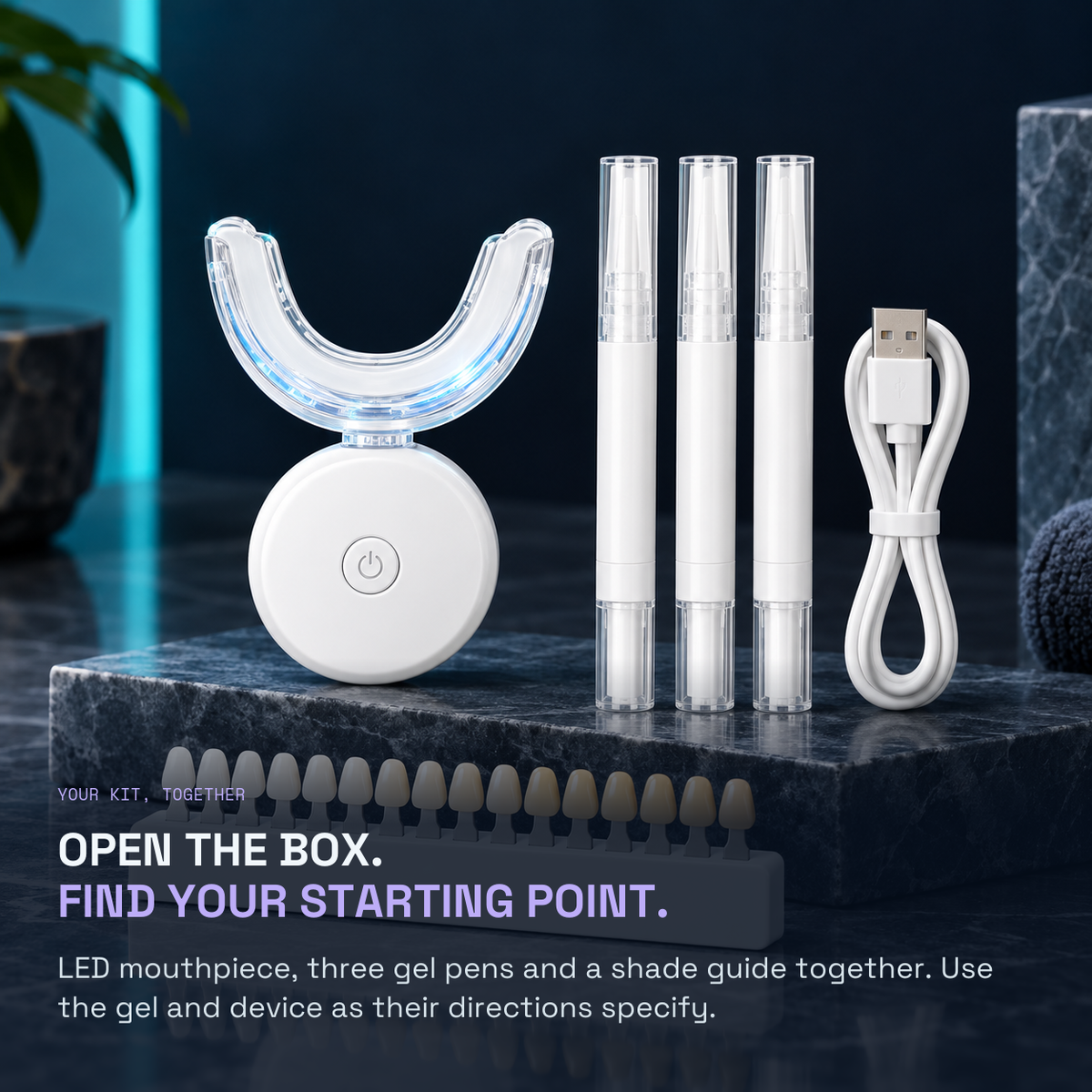 Daylight Whitening Kit — OPEN THE BOX. FIND YOUR STARTING POINT.