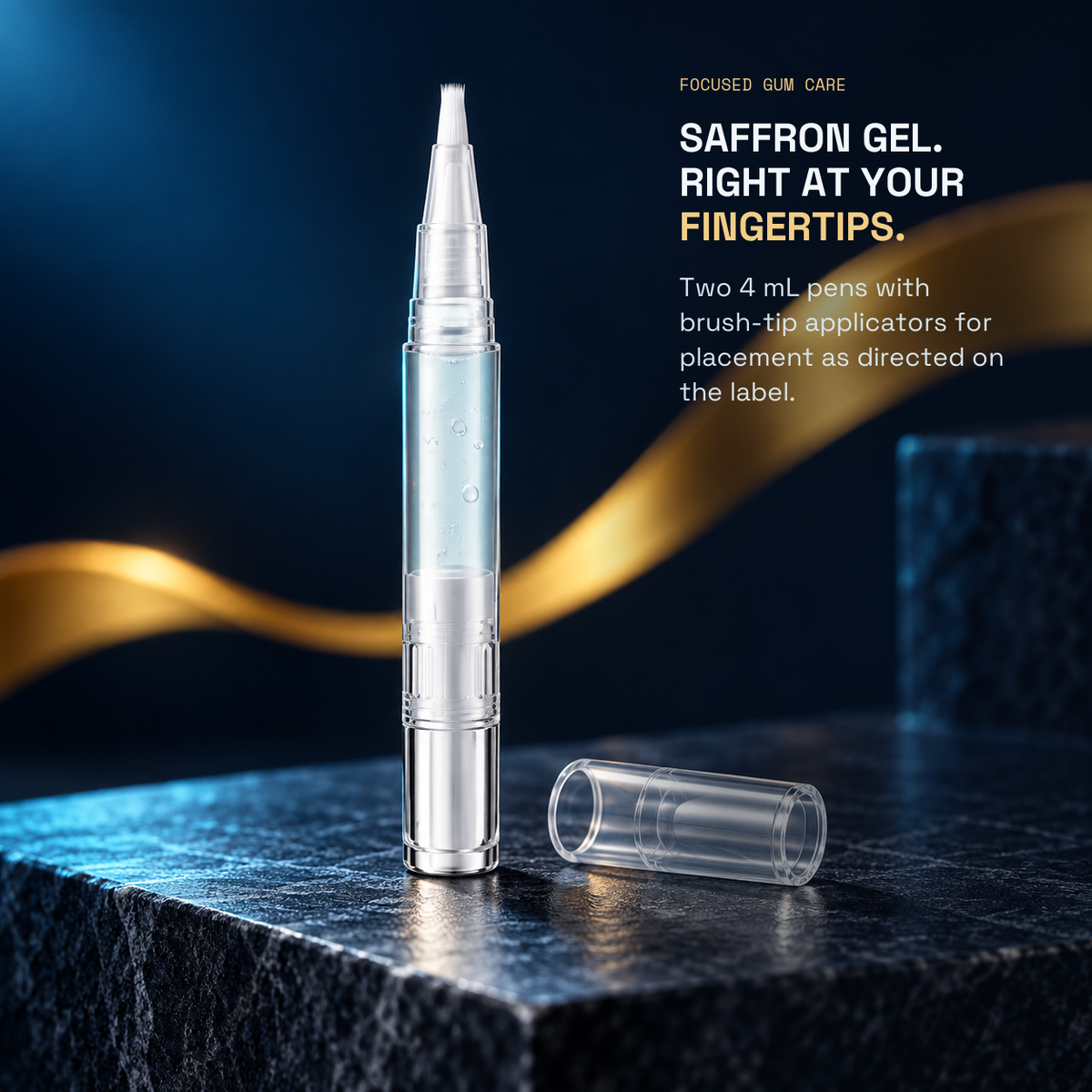 Saffron Gum Gel Pens — SAFFRON GEL. RIGHT AT YOUR FINGERTIPS.