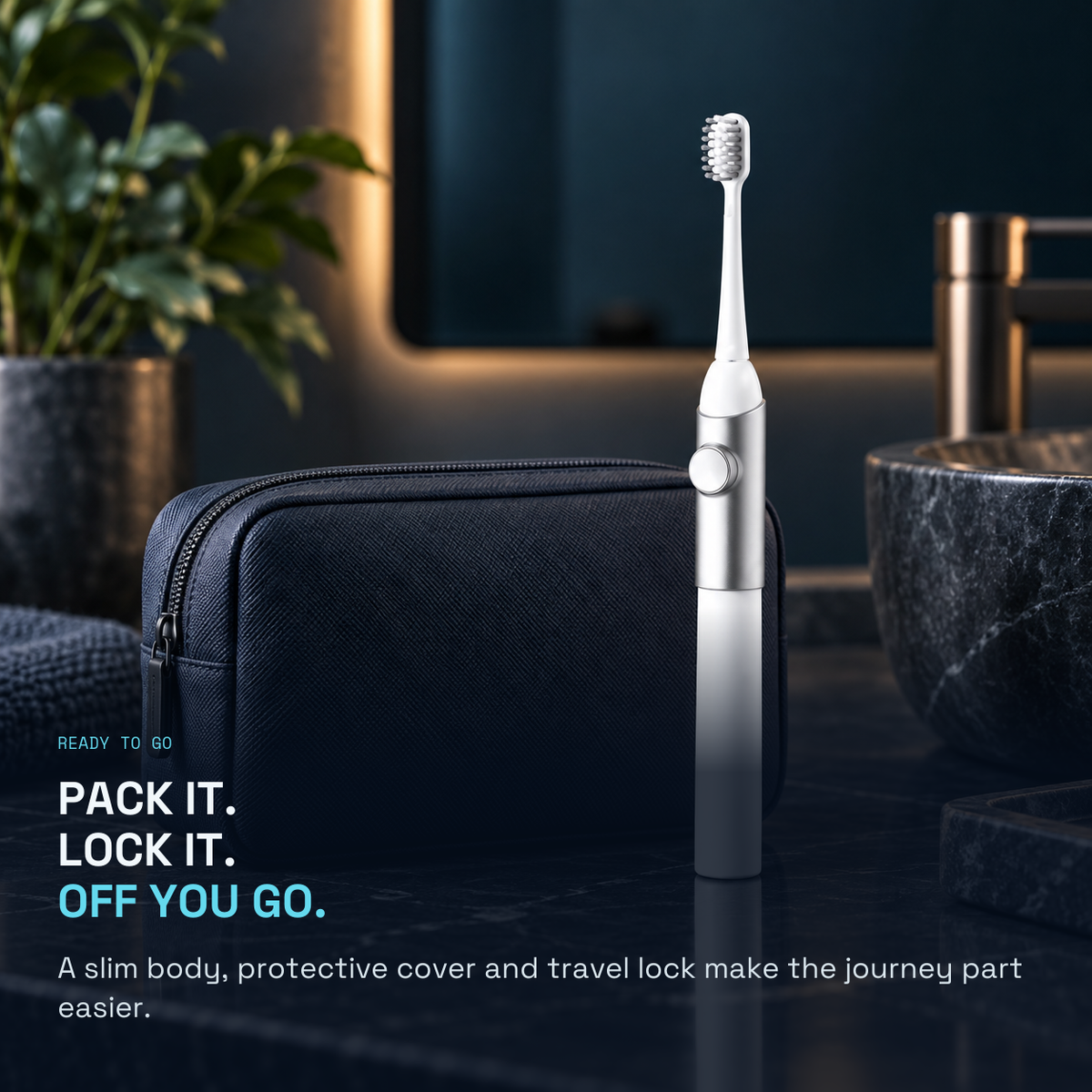 Eco-Slim Travel Brush — PACK IT. LOCK IT. OFF YOU GO.