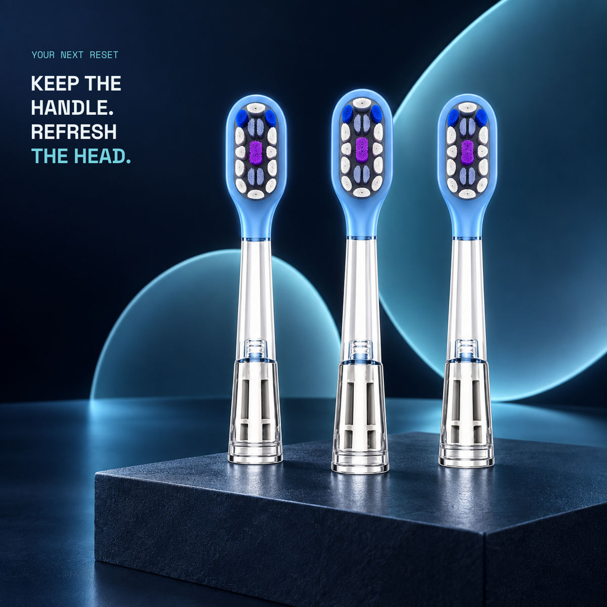 sonic heads — KEEP THE HANDLE. REFRESH THE HEAD. 